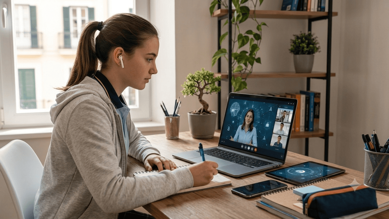 studentessa al pc